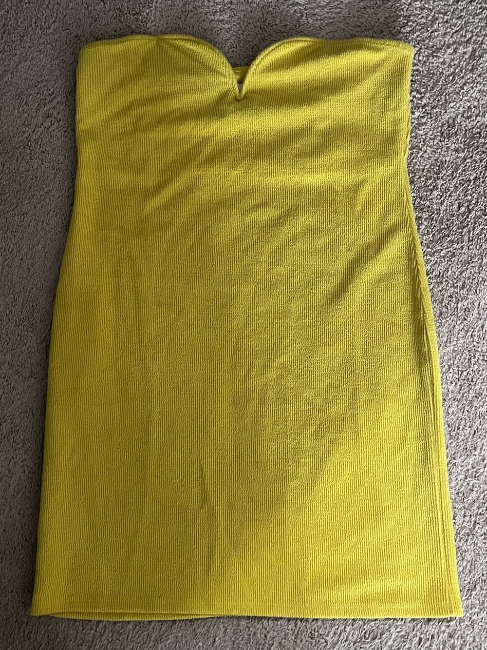 H&M Strapless Mustard Yellow Dress. Size L
